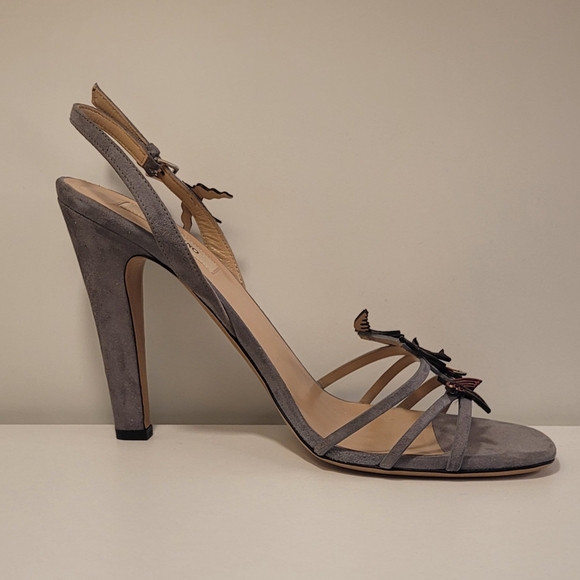 VALENTINO GARAVANI Bird Appliqué Suede Sandals size 40 (US 10) - Picture 5 of 11